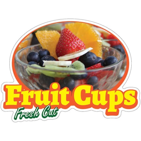 Fruit Cups Decal Concession Stand Food Truck Sticker